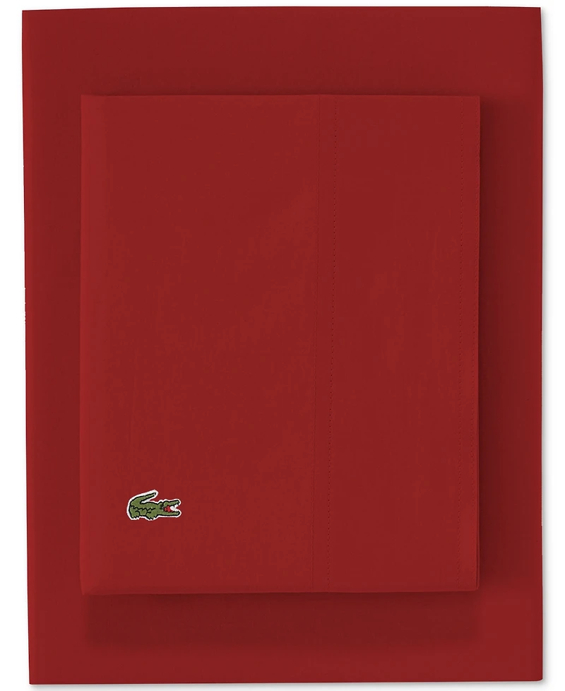 Lacoste Home Solid Cotton Percale Sheet Set