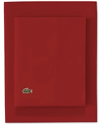 Lacoste Home Solid Cotton Percale Sheet Set