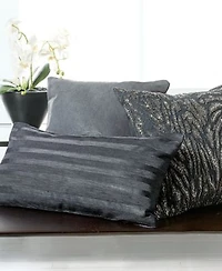 Closeout Donna Karan Home Moonscape Reversible Textured Jacquard Duvet Covers