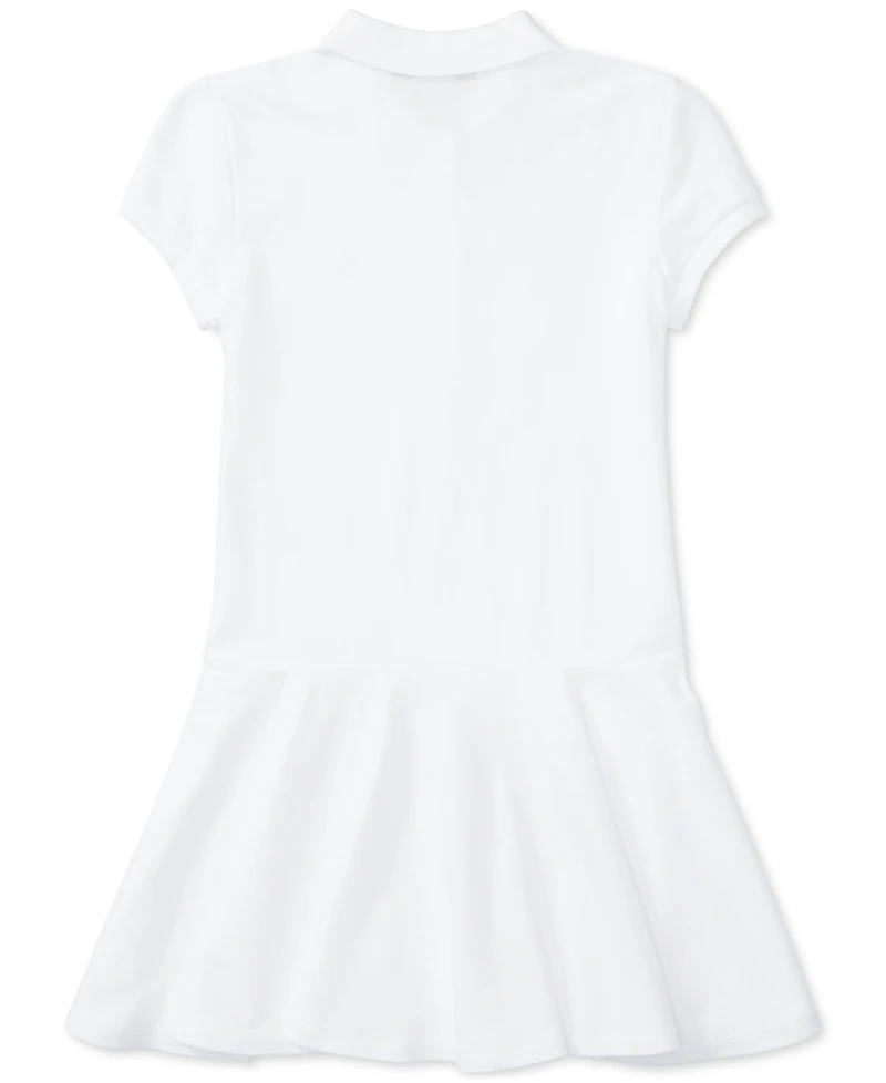 Big Girls Cotton Mesh Short Sleeve Polo Dress