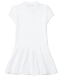 Big Girls Cotton Mesh Short Sleeve Polo Dress