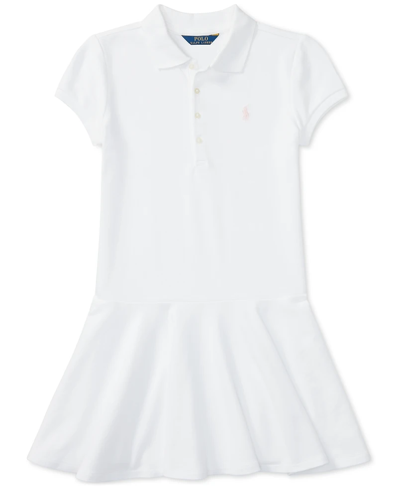 Big Girls Cotton Mesh Short Sleeve Polo Dress
