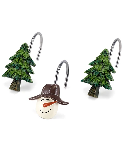 Avanti Snowman Gathering Holiday 12-Pc. Shower Curtain Hooks