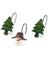 Avanti Snowman Gathering Holiday 12-Pc. Shower Curtain Hooks