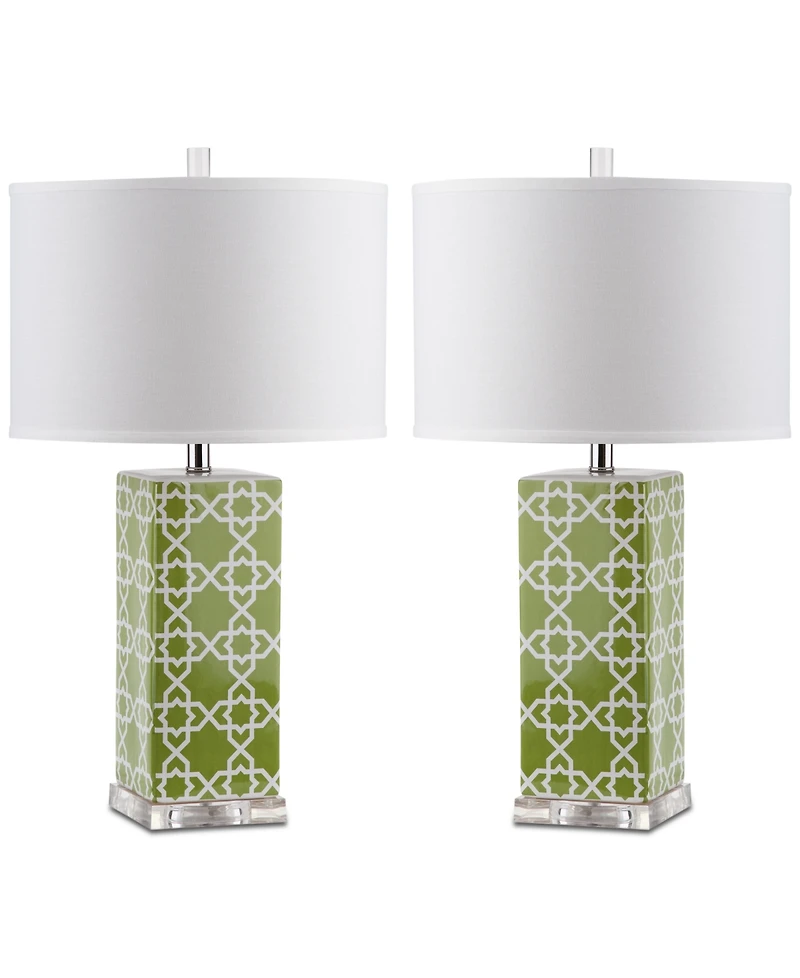 Safavieh Quatrefoil Set of 2 Table Lamps