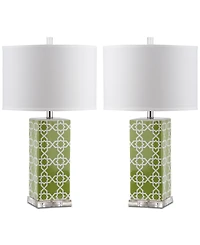 Safavieh Quatrefoil Set of 2 Table Lamps
