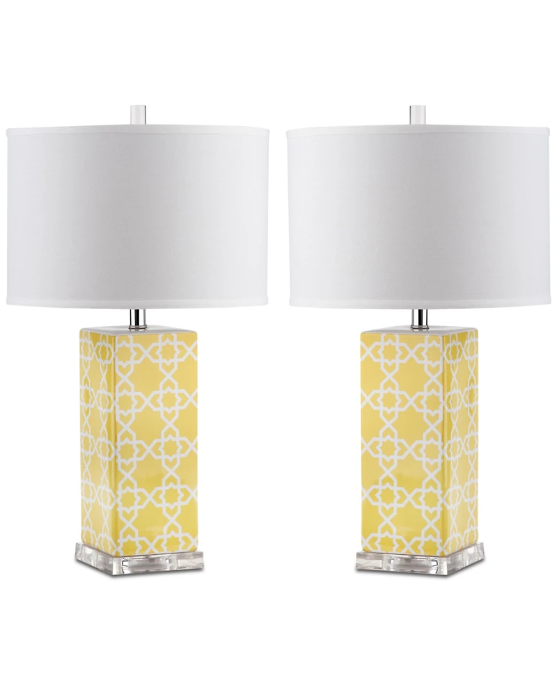 Safavieh Quatrefoil Set of 2 Table Lamps