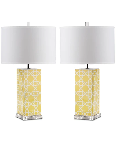 Safavieh Quatrefoil Set of 2 Table Lamps