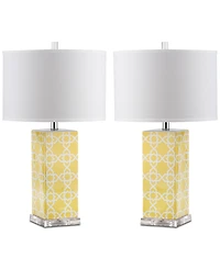 Safavieh Quatrefoil Set of 2 Table Lamps
