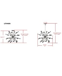 Safavieh Starburst Adjustable Chandelier