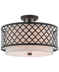 Livex Arabesque 3-Light 15" Semi Flush