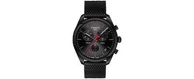 Tissot Men's Swiss Chronograph T-Classic Pr 100 Black Pvd Stainless Steel Mesh Bracelet Watch 41mm