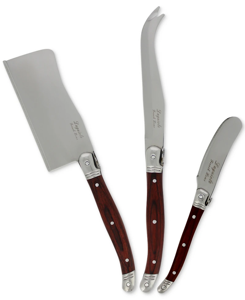 French Home Laguiole Cheese Knife Set, 3 Piece