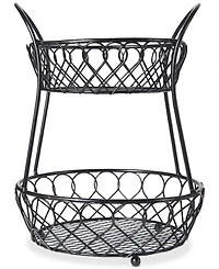 Gourmet Basics By Mikasa Loop & Lattice 2-Tier Basket