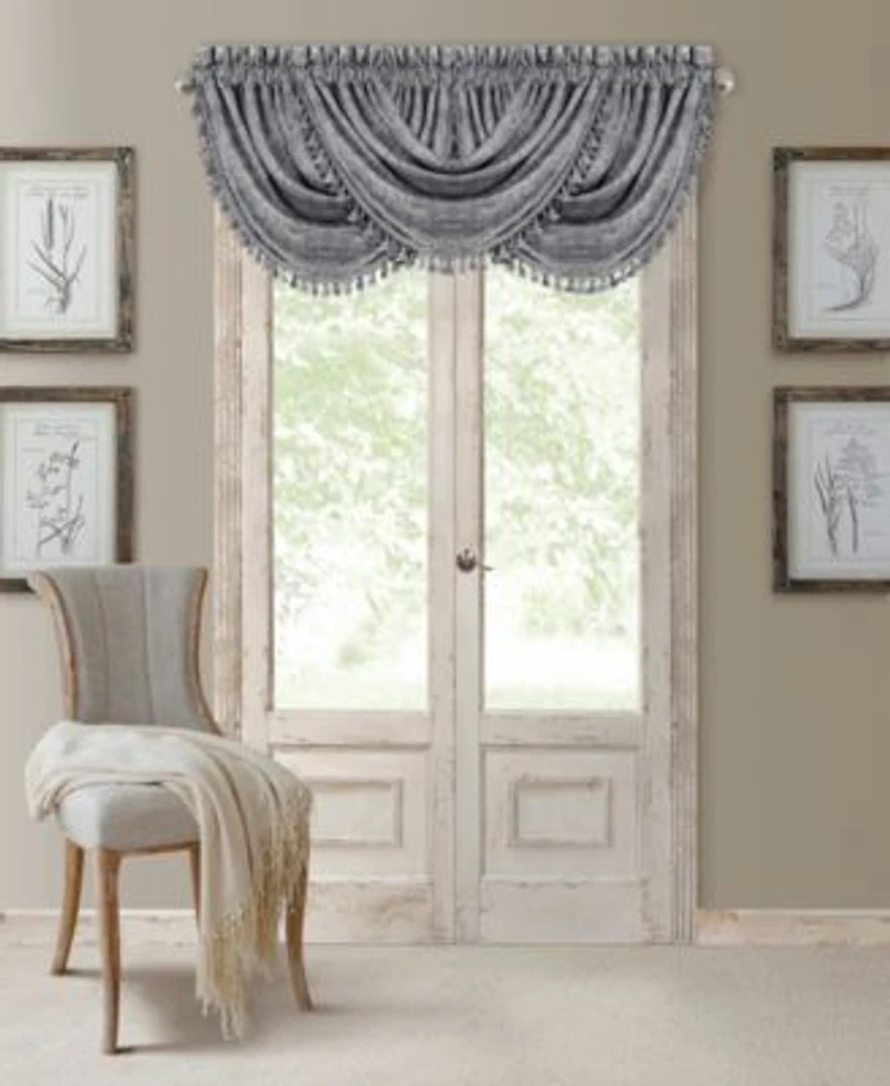 Elrene Home Fashions Antonia Damask Print Blackout Window Curtain