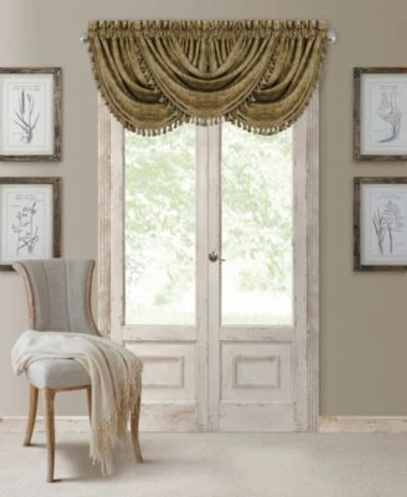 Elrene Home Fashions Antonia Damask Print Blackout Window Curtain