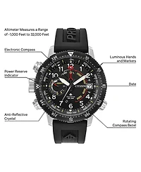 Citizen Eco-Drive Men's Promaster Altichron Black Rubber Strap Watch 46mm