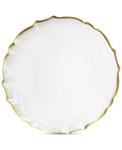 Jay Import American Atelier Ice Queen With Gold-Tone Rim Charger Plate