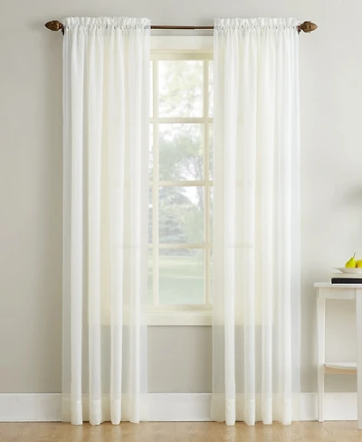 Crushed Sheer Voile Rod Pocket Curtain Panel