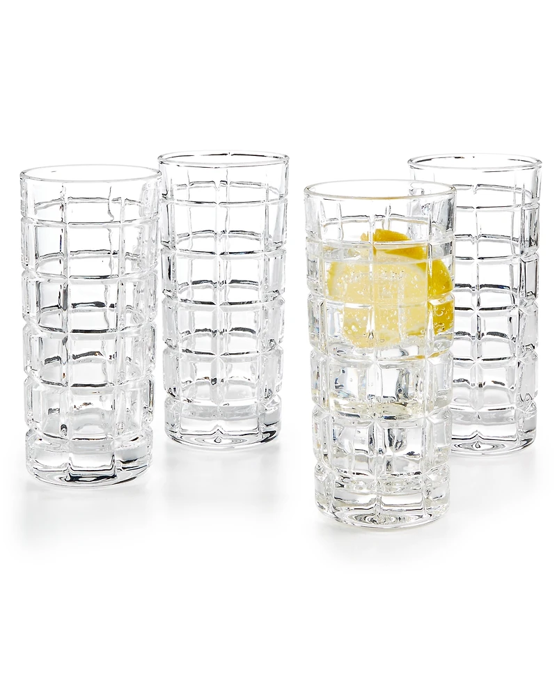 Godinger Radius Set of 4 Highball Glasses