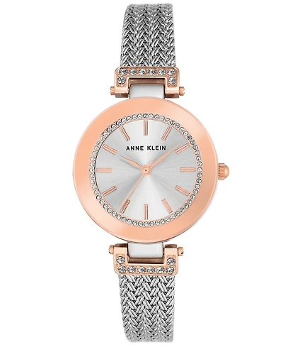 Anne Klein Women's Stainless Steel Mesh Bracelet Watch 30mm
