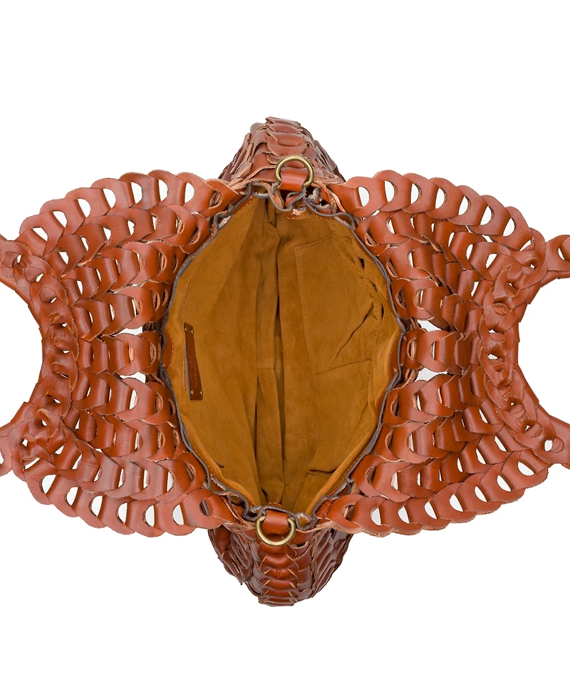 Patricia Nash Pisticci Chainlink Leather Shoulder Bag