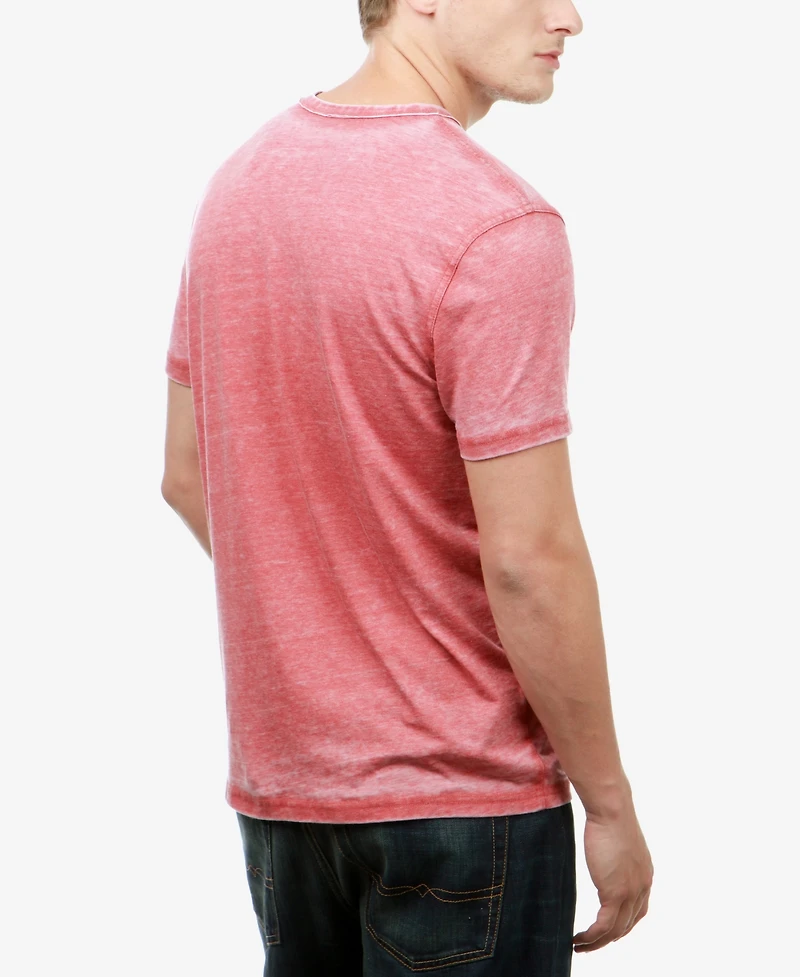 Lucky Brand Men's Venice Burnout Notch Short Sleeves T-shirt