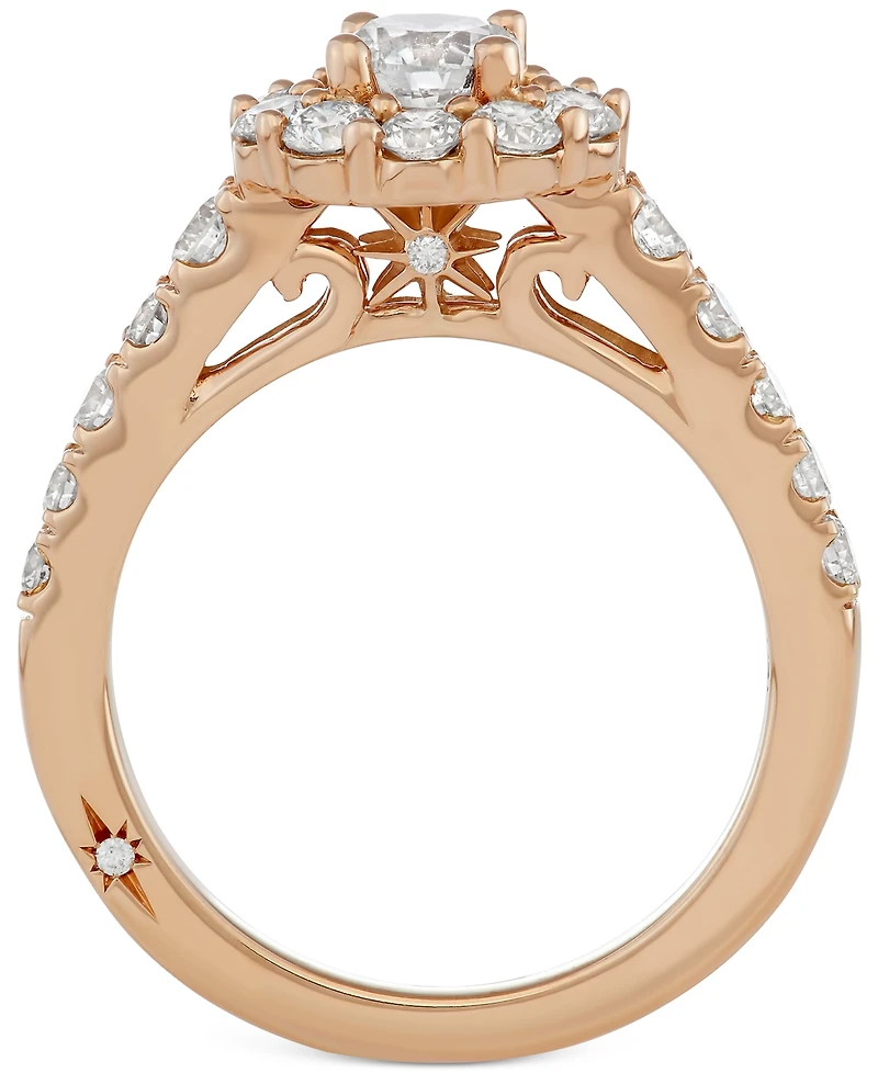 Certified Diamond Bridal Set (2 ct. t.w.) 18k Gold, White Gold or Rose Created for Macy's