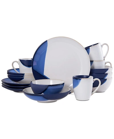 Gourmet Basics by Mikasa Caden Blue 16-Pc. Dinnerware Set, Service for 4