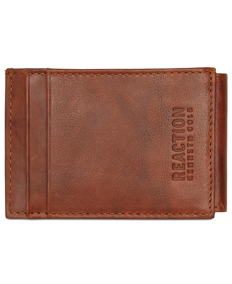 Kenneth Cole Reaction Men's Crunch Magnetic Front-Pocket Leather Wallet