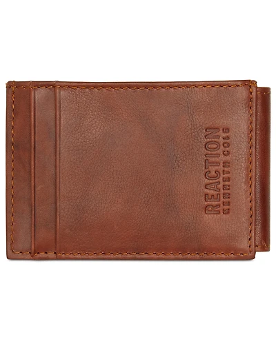 Kenneth Cole Reaction Men's Crunch Magnetic Front-Pocket Leather Wallet