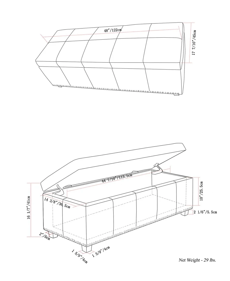 Rhodes Storage Bench