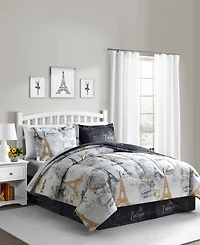 Fairfield Square Collection Paris Gold Reversible 8 Pc. Comforter Sets, Exclusively at Macy's