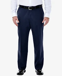 Haggar Men's Big & Tall Premium No Iron Khaki Classic Fit Flat Front Hidden Expandable Waistband Pants