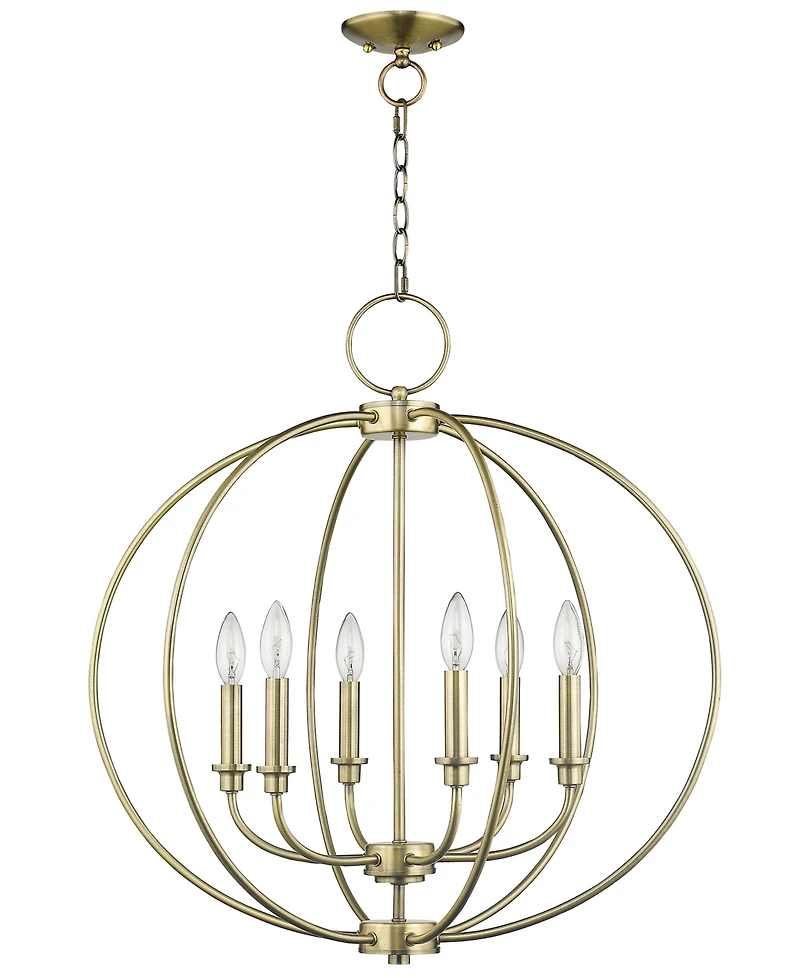 Livex Milania 6- Light Metal Chandelier
