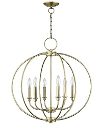 Livex Milania 6- Light Metal Chandelier