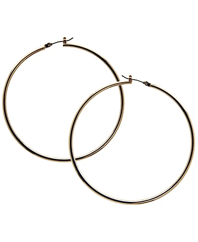 Guess 1 1/2" Gold-Tone Large Polished Hoop Earrings