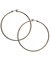 Guess 1 1/2" Gold-Tone Large Polished Hoop Earrings