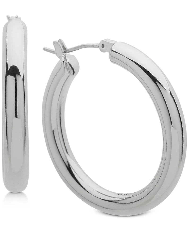 Dkny 1 1/5" Thick Hoop Earrings