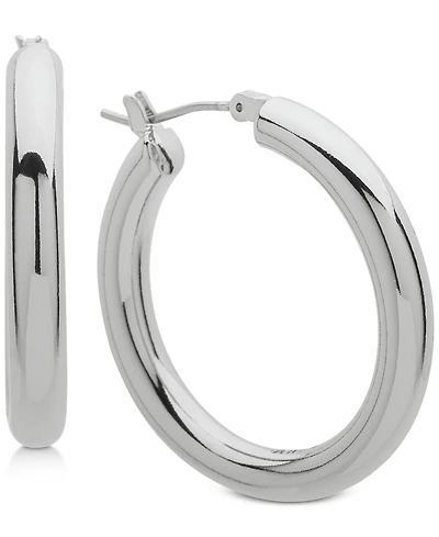 Dkny 1 1/5" Thick Hoop Earrings