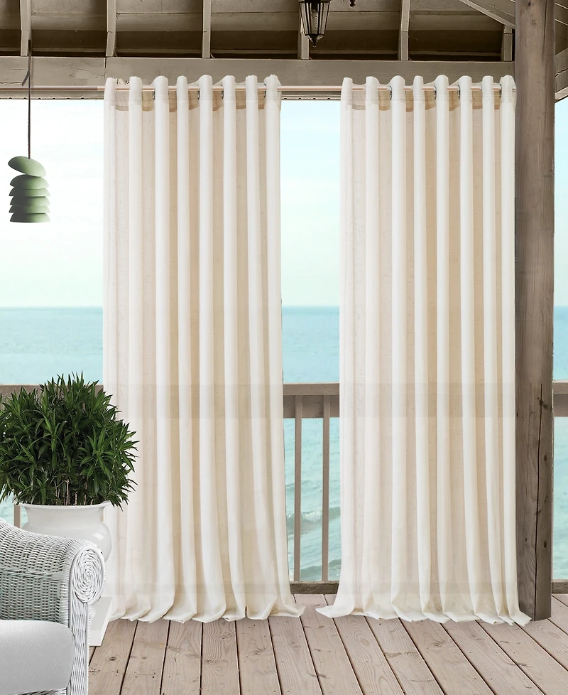 Elrene Home Fashions Carmen Sheer Extra Wide Indoor/Outdoor Sheer Window Curtain