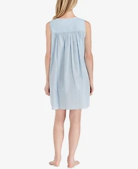 Eileen West Cotton Lace-Trim Short Nightgown