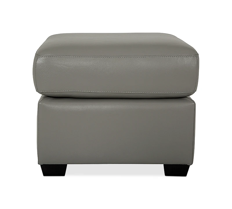 Orid Leather Ottoman, Created for Macy's