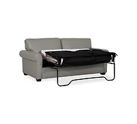 Orid 77" Full Roll Arm Leather Sleeper, Created for Macy's