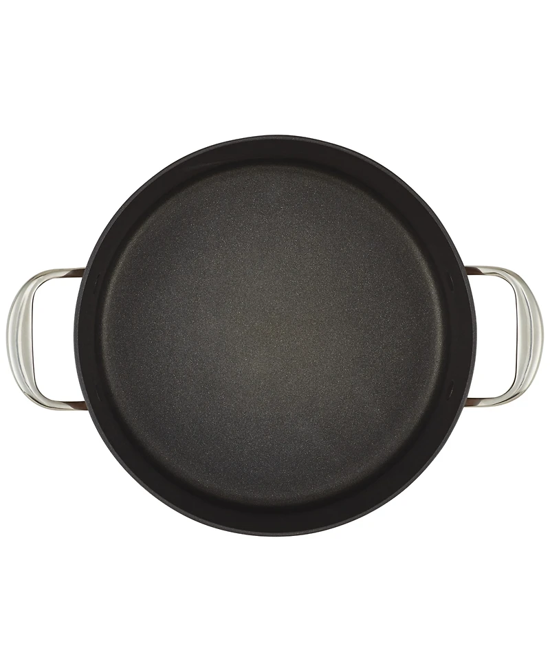 Anolon Nouvelle Copper Luxe Hard-Anodized Nonstick Cookware Set, 3-Piece, Sable