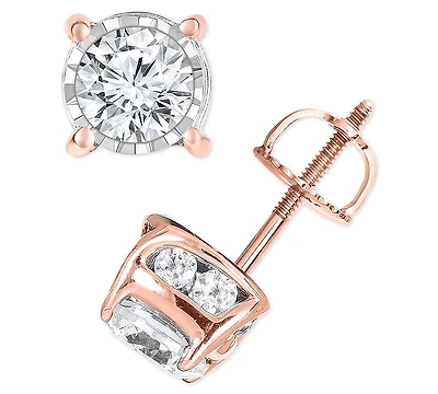 TruMiracle Diamond Spiral Stud Earrings (1-1/4 ct. t.w.) in 14k Gold, Rose Gold or White Gold