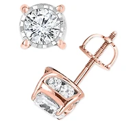 TruMiracle Diamond Spiral Stud Earrings (1-1/4 ct. t.w.) in 14k Gold, Rose Gold or White Gold