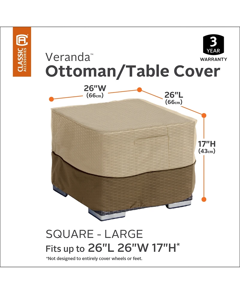 Large Square Ottoman Side Table Cover