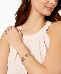 Italian Gold Wide Mesh Link & Chain Bracelet 14k