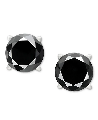 Black Diamond Stud Earrings (1 ct. t.w.) 14k White or Yellow Gold